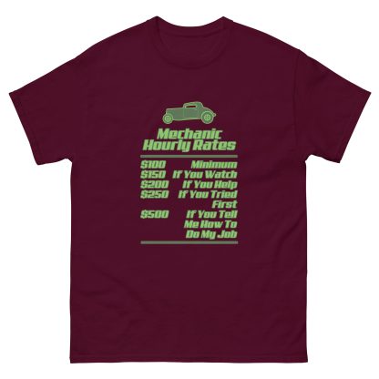 Mechanics Hourly Rates Unisex classic tee - Image 2