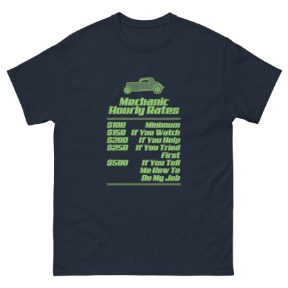Mechanics Hourly Rates Unisex classic tee - Image 6
