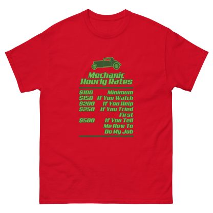 Mechanics Hourly Rates Unisex classic tee - Image 8