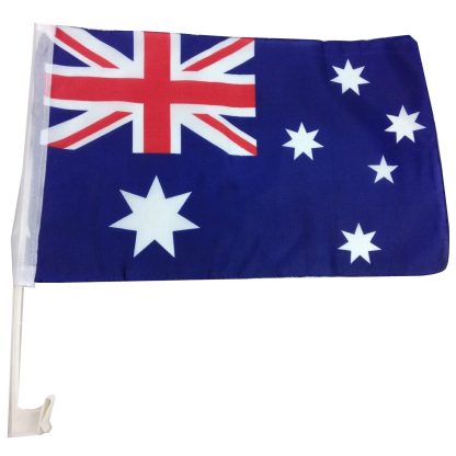 1x AUSTRALIA CAR FLAG with Window Clip 30cm x 45cm