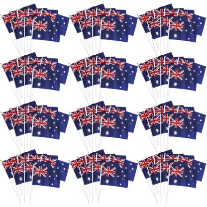 12x Australian Hand Flags – Set of 8 (14cm x 21cm) - Image 2