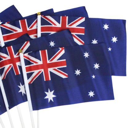 12x Australian Hand Flags – Set of 8 (14cm x 21cm) - Image 3