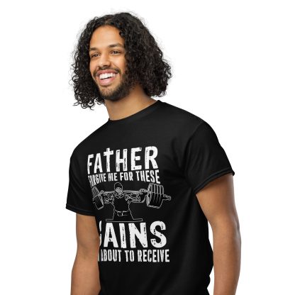 Father Forgive Me For These GAINS I'm About To Receive Unisex DryBlend® T-Shirt - Image 3