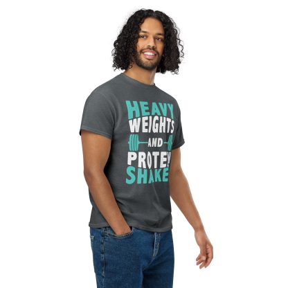 Heavy Weights and Protein Shakes Unisex DryBlend® T-Shirt - Image 24