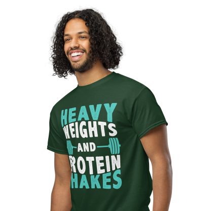 Heavy Weights and Protein Shakes Unisex DryBlend® T-Shirt - Image 19