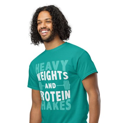Heavy Weights and Protein Shakes Unisex DryBlend® T-Shirt - Image 39