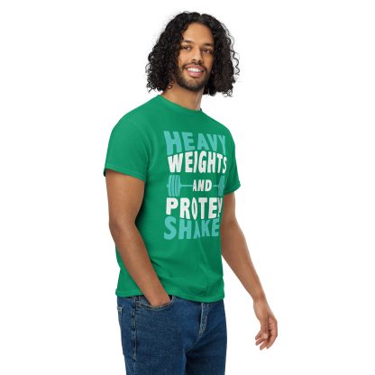 Heavy Weights and Protein Shakes Unisex DryBlend® T-Shirt - Image 32