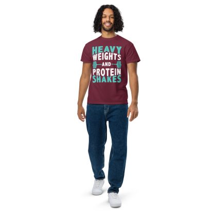 Heavy Weights and Protein Shakes Unisex DryBlend® T-Shirt - Image 13