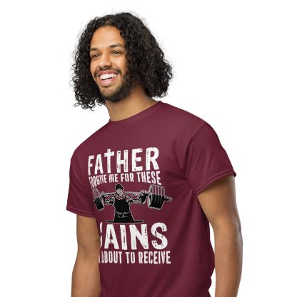 Father Forgive Me For These GAINS I'm About To Receive Unisex DryBlend® T-Shirt - Image 15