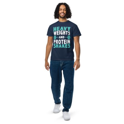 Heavy Weights and Protein Shakes Unisex DryBlend® T-Shirt - Image 5