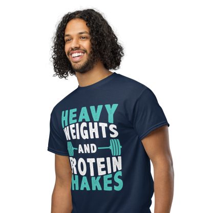 Heavy Weights and Protein Shakes Unisex DryBlend® T-Shirt - Image 7