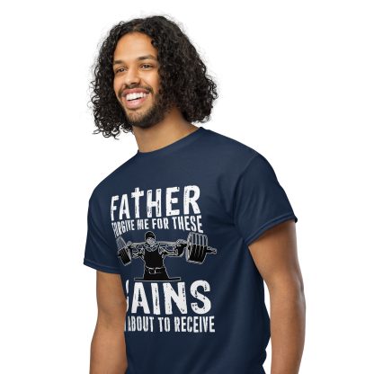 Father Forgive Me For These GAINS I'm About To Receive Unisex DryBlend® T-Shirt - Image 7