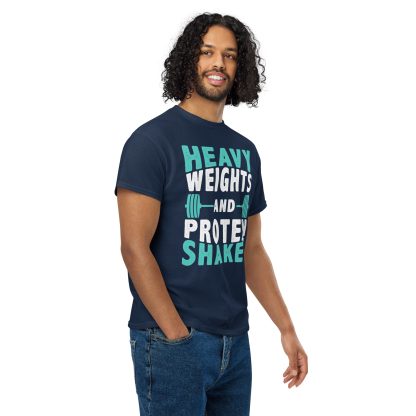 Heavy Weights and Protein Shakes Unisex DryBlend® T-Shirt - Image 8