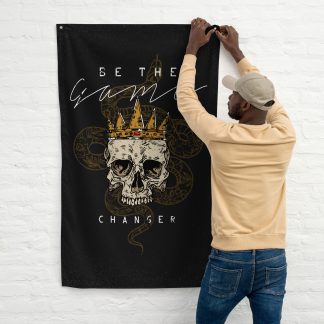 Be The Game Changer Crowned Skull Flag