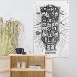 Guitar Headstock Musical Genres Wall Flag