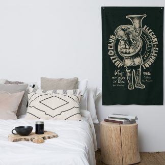 Elegant Elephant Jazz Club Wall Flag